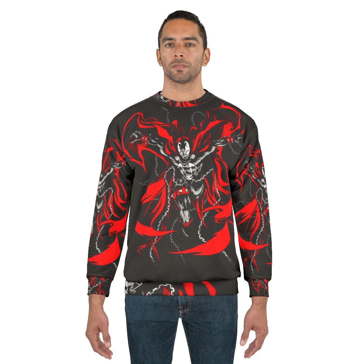 Hellspawn comics-inspired superhero sweatshirt - men