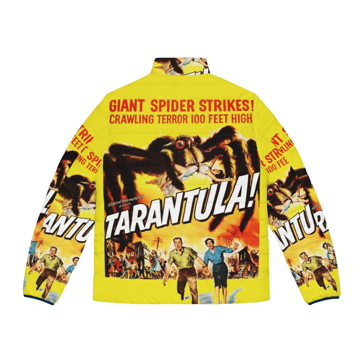 Tarantula Puffer Jacket - Retro Sci-Fi Horror Movie Inspired Apparel - Back