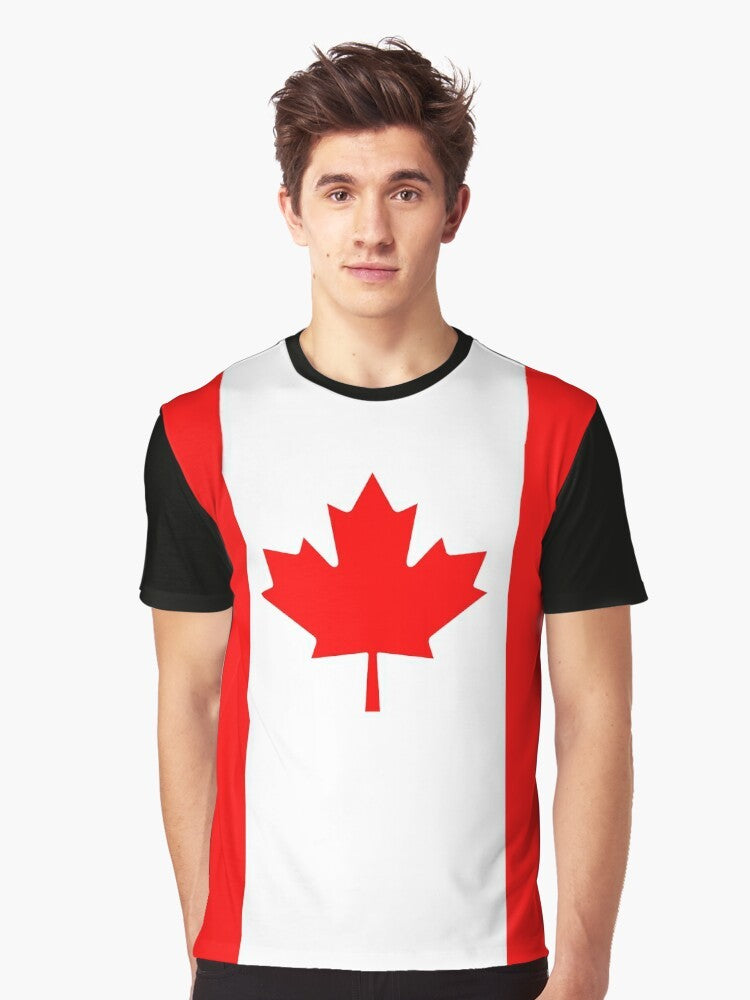 Canada Flag Graphic T-Shirt - Celebrate Canadian national pride with this stylish graphic tee featuring the iconic Canadian flag. - Men