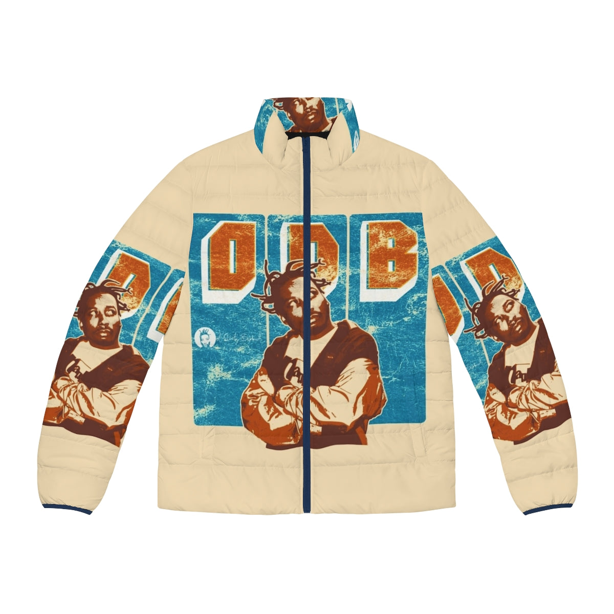 Ol Dirty Bastard inspired puffer jacket, featuring the iconic ODB logo