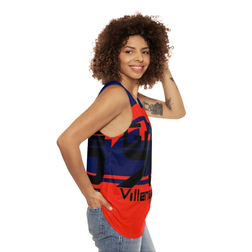 Gilles Villeneuve Ferrari Formula One Tribute Unisex Tank Top - women side