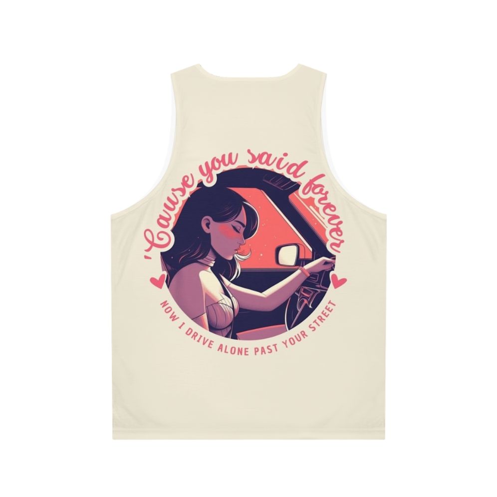 Olivia Rodrigo "Drivers License" Unisex Tank Top - Back