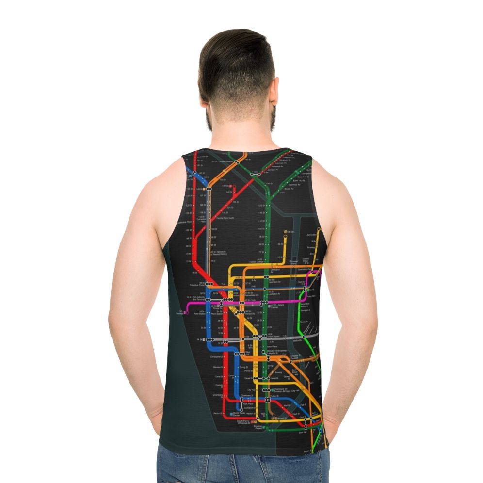 New York City Subway Map Unisex Tank Top - men back