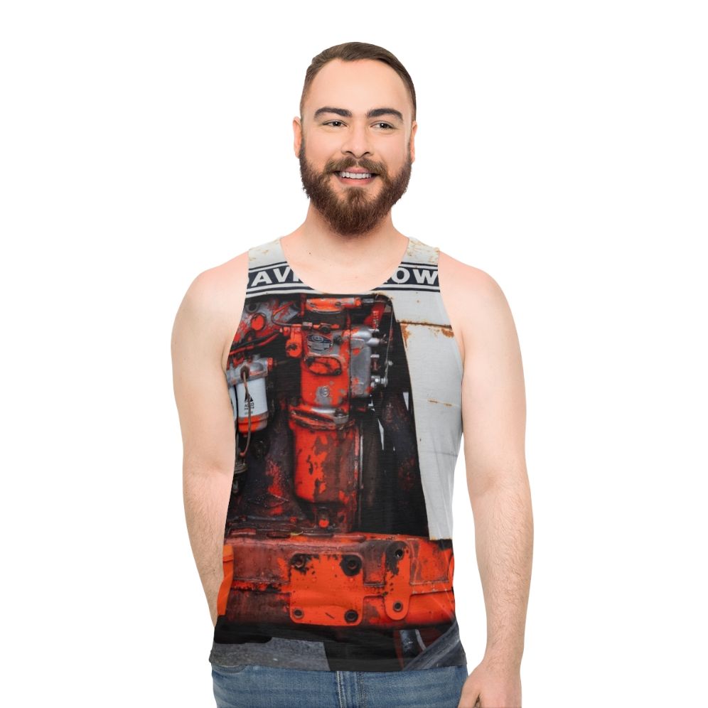 Vintage David Brown 885 tractor unisex tank top - men