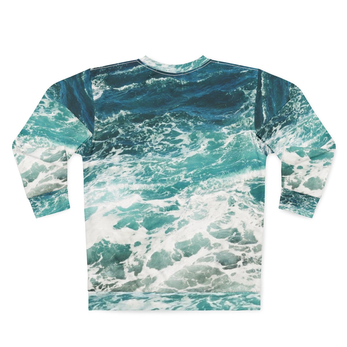 Blue Ocean Waves Sweatshirt - Back