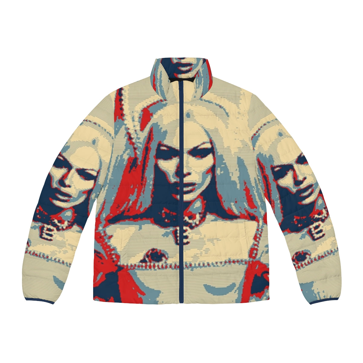 Bimini Bon Boulash Puffer Jacket featuring pop art design