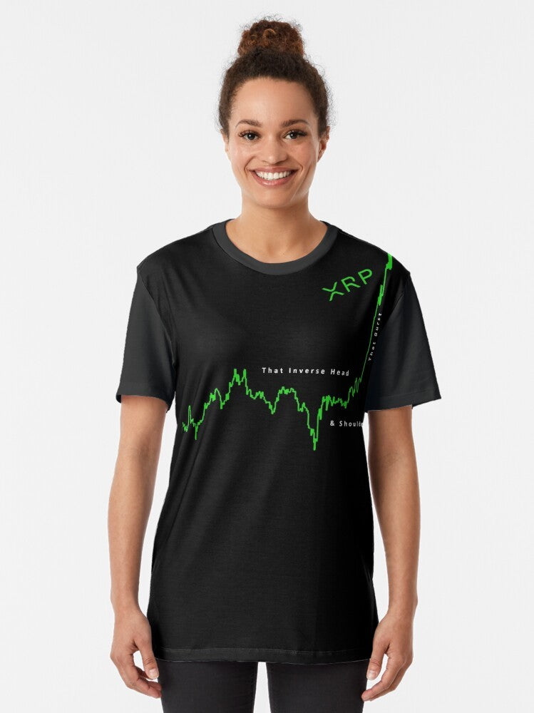 XRP Ripple Crypto Head and Shoulder Graphic T-Shirt - Women