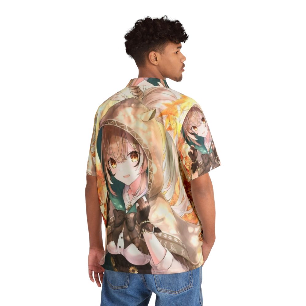 Hololive Anime Girl Hawaiian Shirt Featuring Mumei Character - People Back