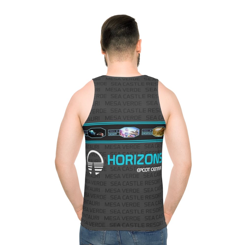 Futuristic Horizons Unisex Tank Top - men back