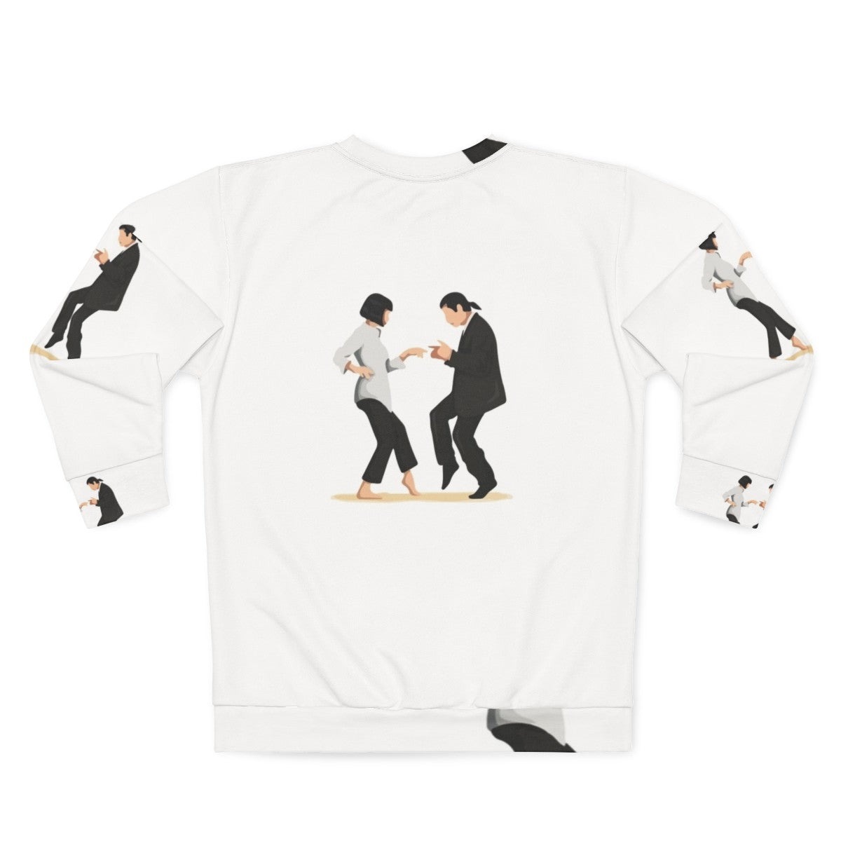 Pulp Fiction movie themed sweatshirt with digital art design - Back