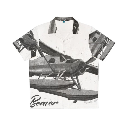 Dehavilland DHC-2 Beaver Floatplane Sketch Hawaiian Shirt