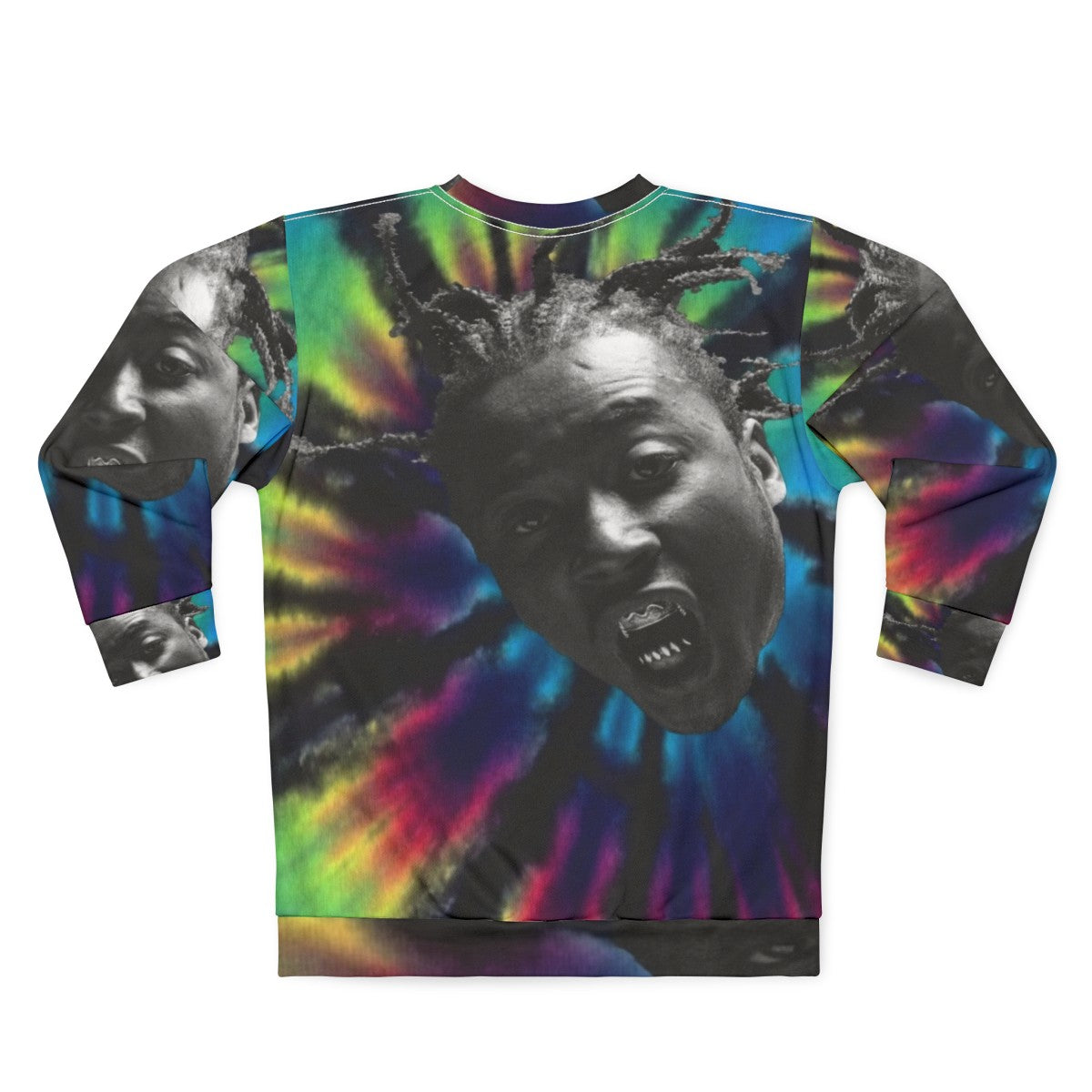 Ol Dirty Bastard Tie Dye Sweatshirt - ODB Hip Hop Vintage Clothing - Back