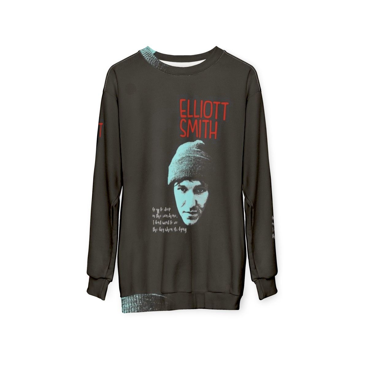 Elliott Smith Art Graphic Sweatshirt - hanging