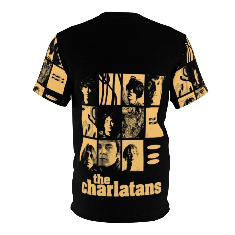 High and Dirty AOP T-shirt featuring an inspired design for fans of the indie band The Charlatans - Back