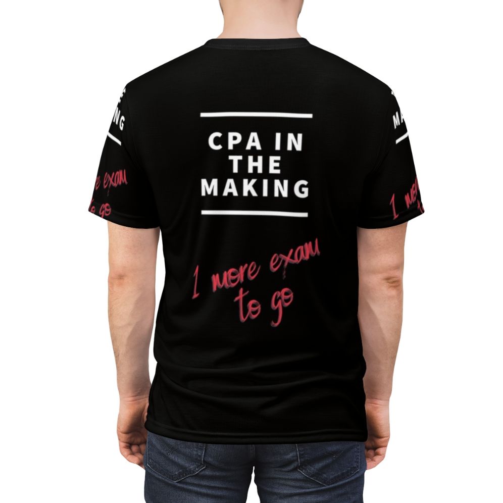 T-shirt design with the words "CPA in the Making" for accounting students and future certified public accountants. - men back