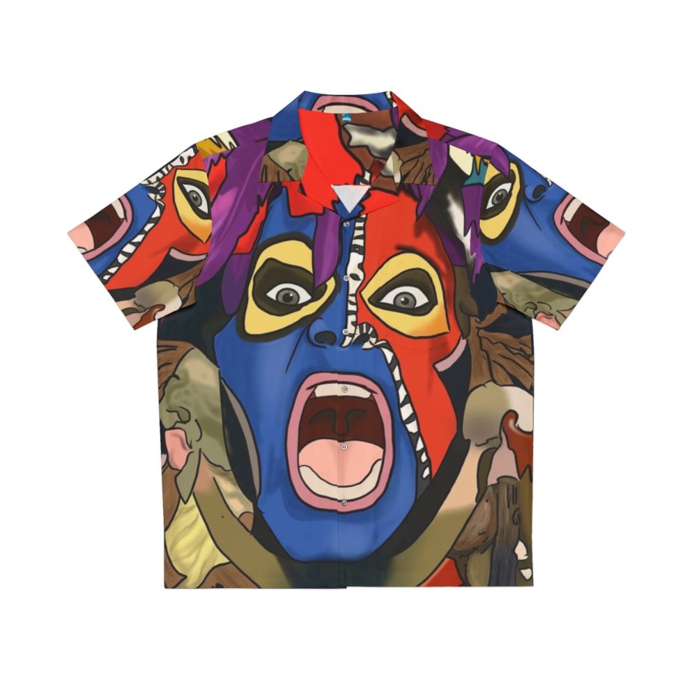 Diamond David Lee Roth Hawaiian Shirt - Colorful 80s Rock Inspired Shirt