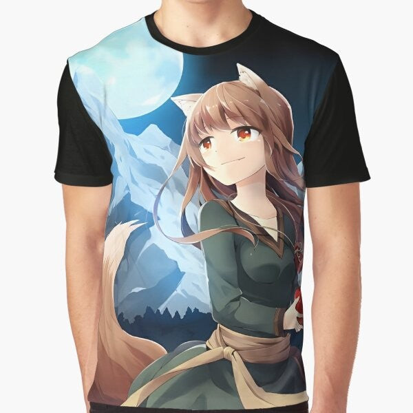 Horo - Spice and Wolf Fantasy Wolf Goddess Graphic T-Shirt