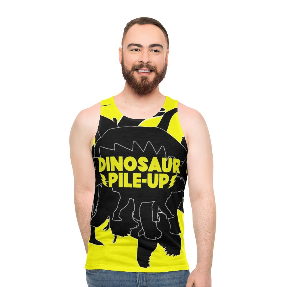 Dinosaur Pile Up Unisex Rock Band Tank Top - men