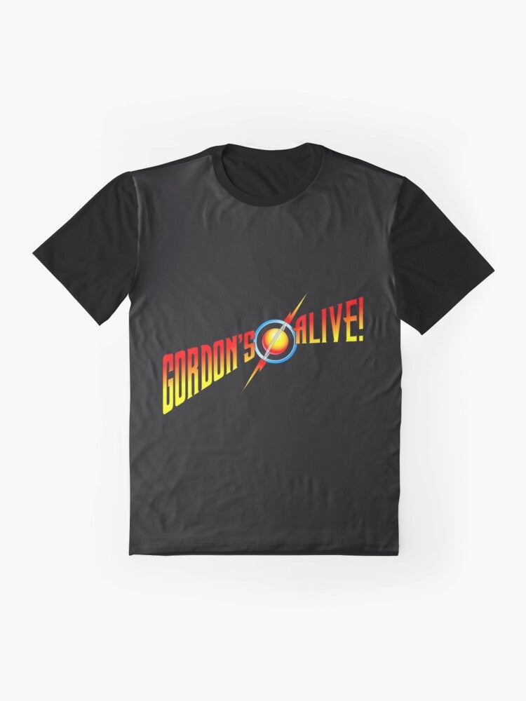 Flash Gordon tank top with "Gordon's Alive!" graphic - Flat lay