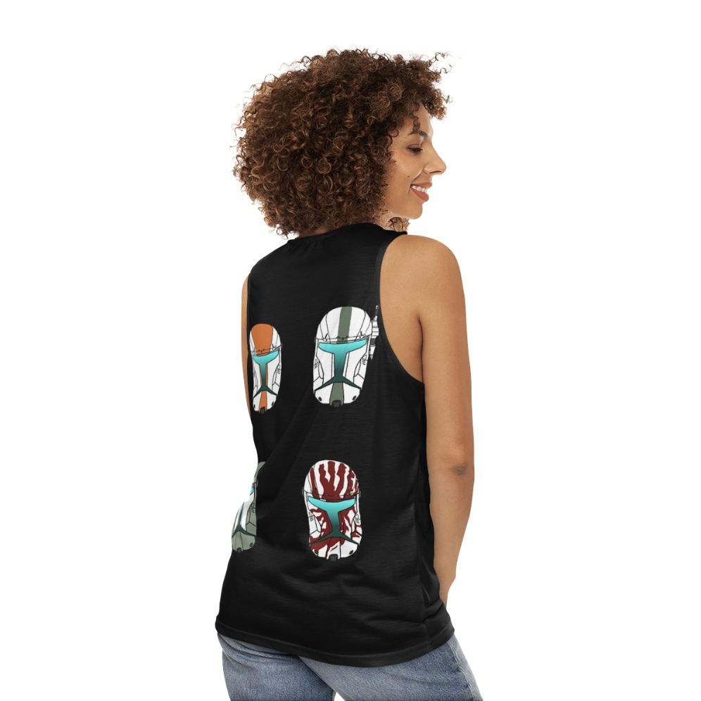 Delta Squad Helmets Unisex Star Wars Tank Top - women back