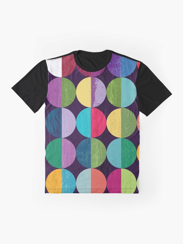 Stylish moon graphic design on a t-shirt - Flat lay