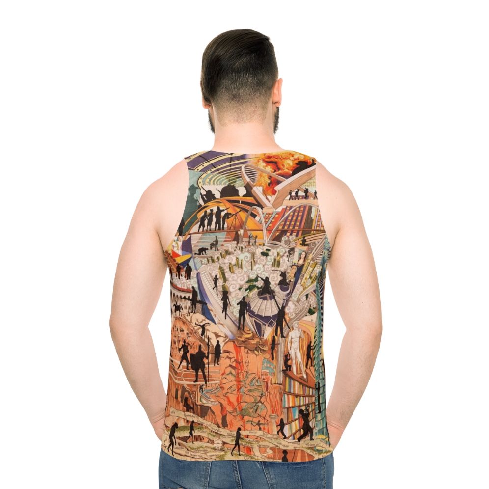 Unisex industrial workwear tank top - men back