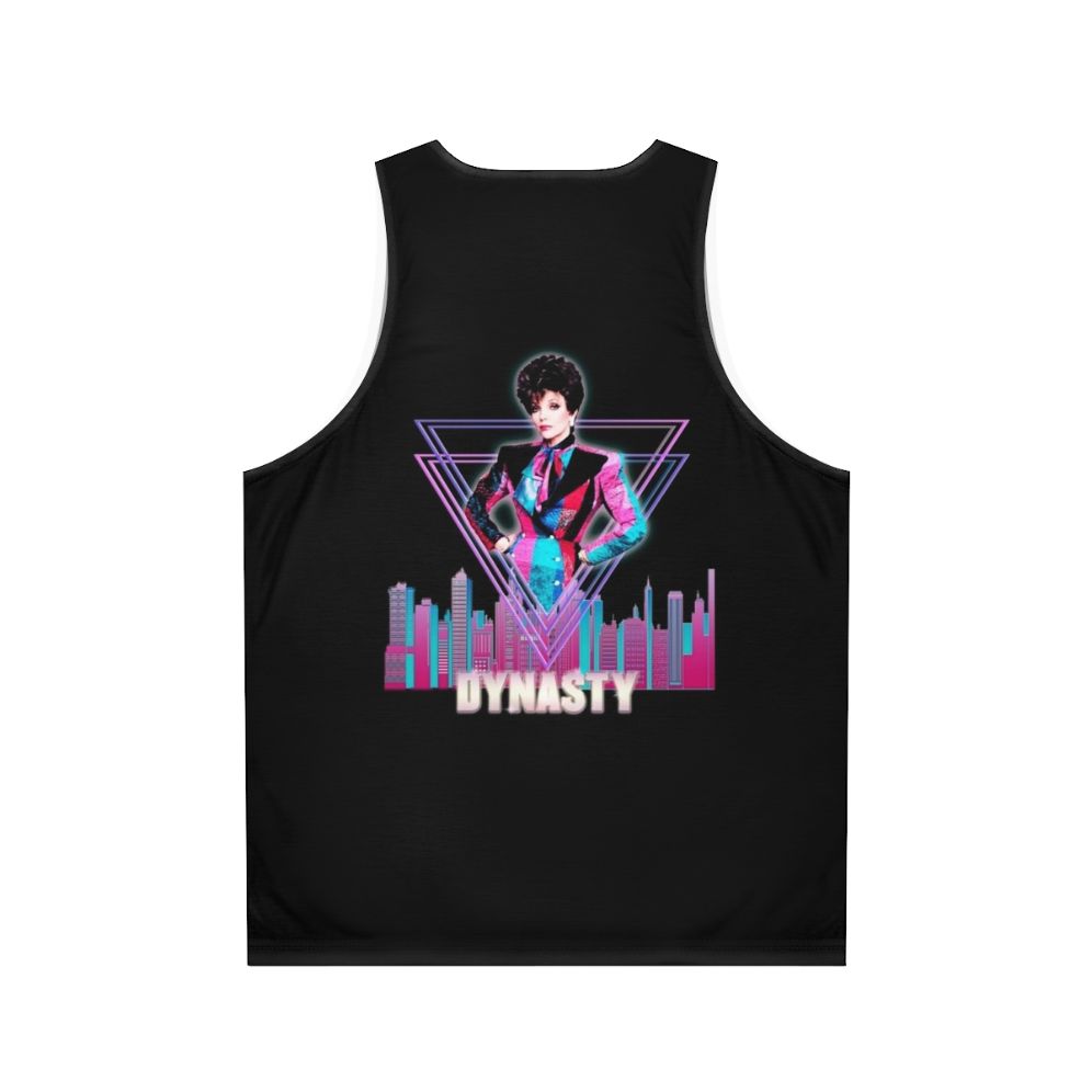 Alexis Colby unisex tank top with geometric 80s 90s design - Back