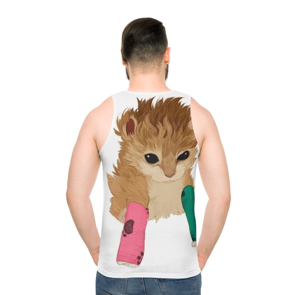 Bonkers Cat Lover Unisex Tank Top - men back