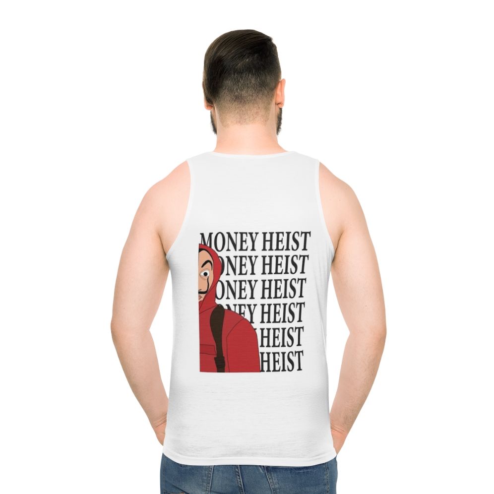 Money Heist Inspired Unisex Tank Top - men back