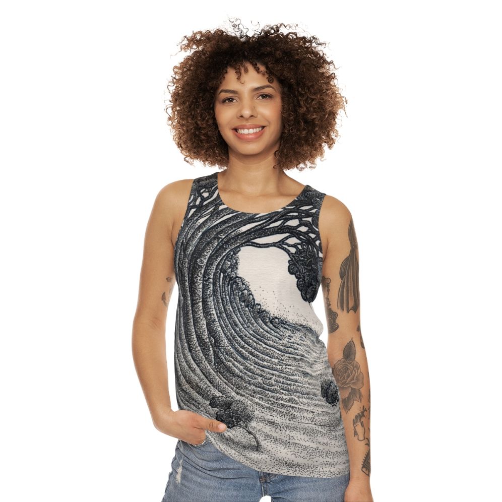 Eco-Friendly Unisex Tree Wave Tank Top - women