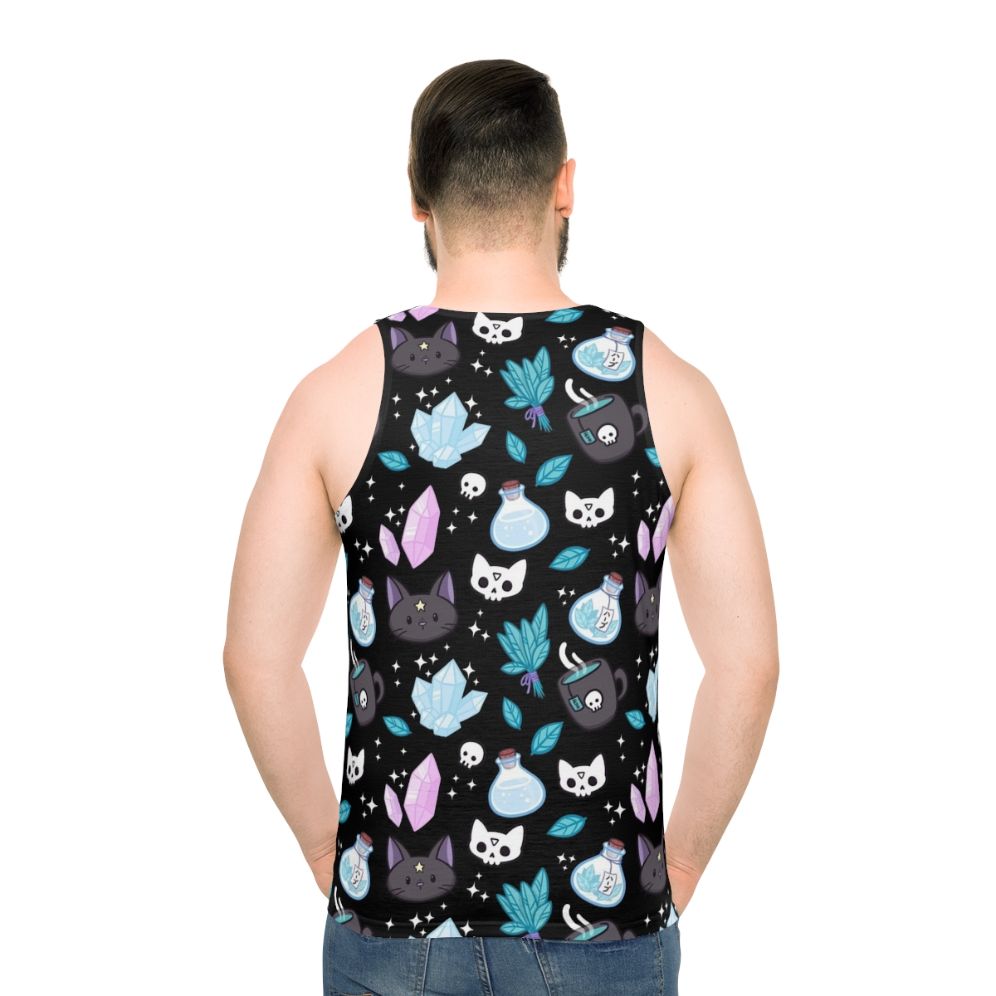 Herb Witch Black Nikury Unisex Tank Top - men back