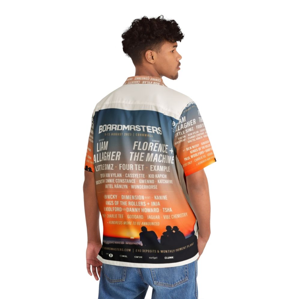 Boardmasters 2023 Hawaiian Shirt featuring surfing and music festival design - People Back