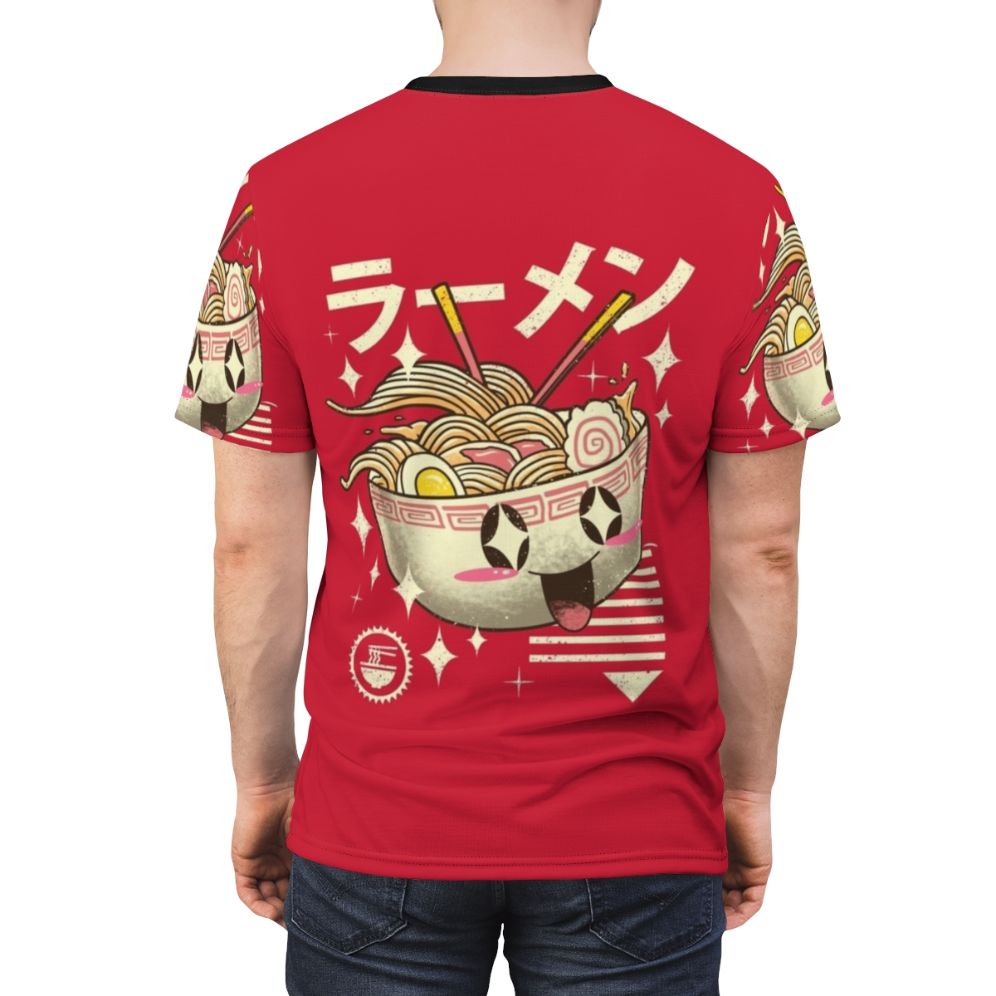 Kawaii ramen graphic design on a t-shirt - men back