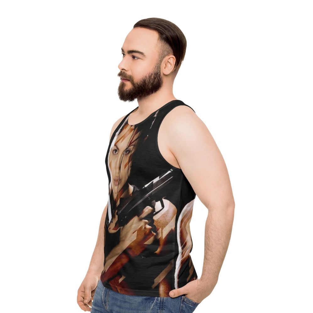 Lara Croft Tomb Raider Angelina Jolie Unisex Adventure Tank Top - men side