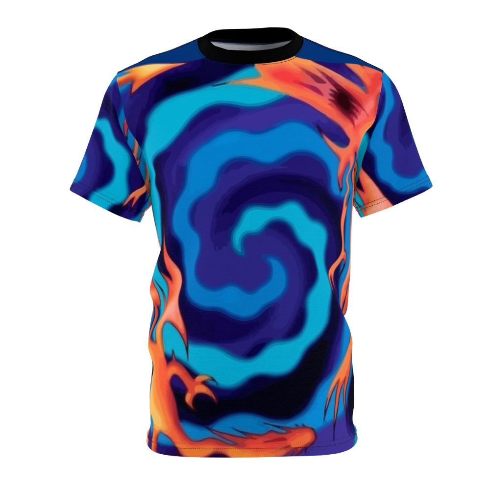 Yugioh-inspired polymerization and fusion anime graphic t-shirt