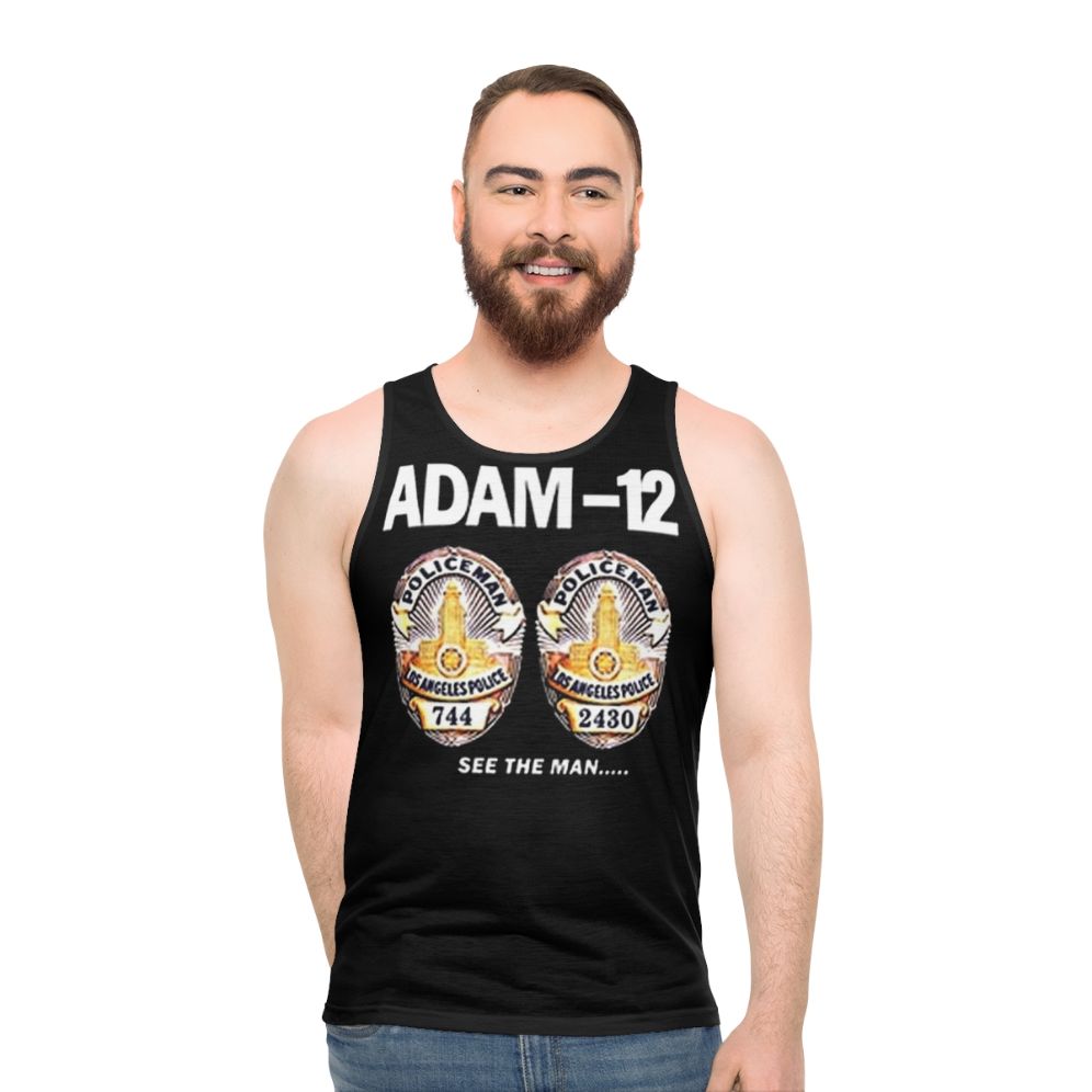 1970s Adam 12 TV Series Unisex Retro Tank Top - men