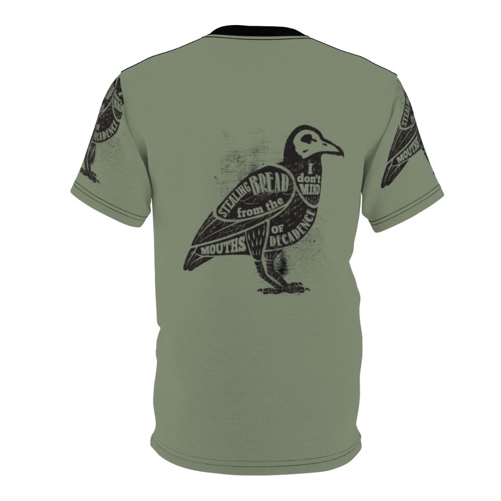 Vintage-style t-shirt featuring a skull and crow design, inspired by the grunge rock band Pearl Jam - Back