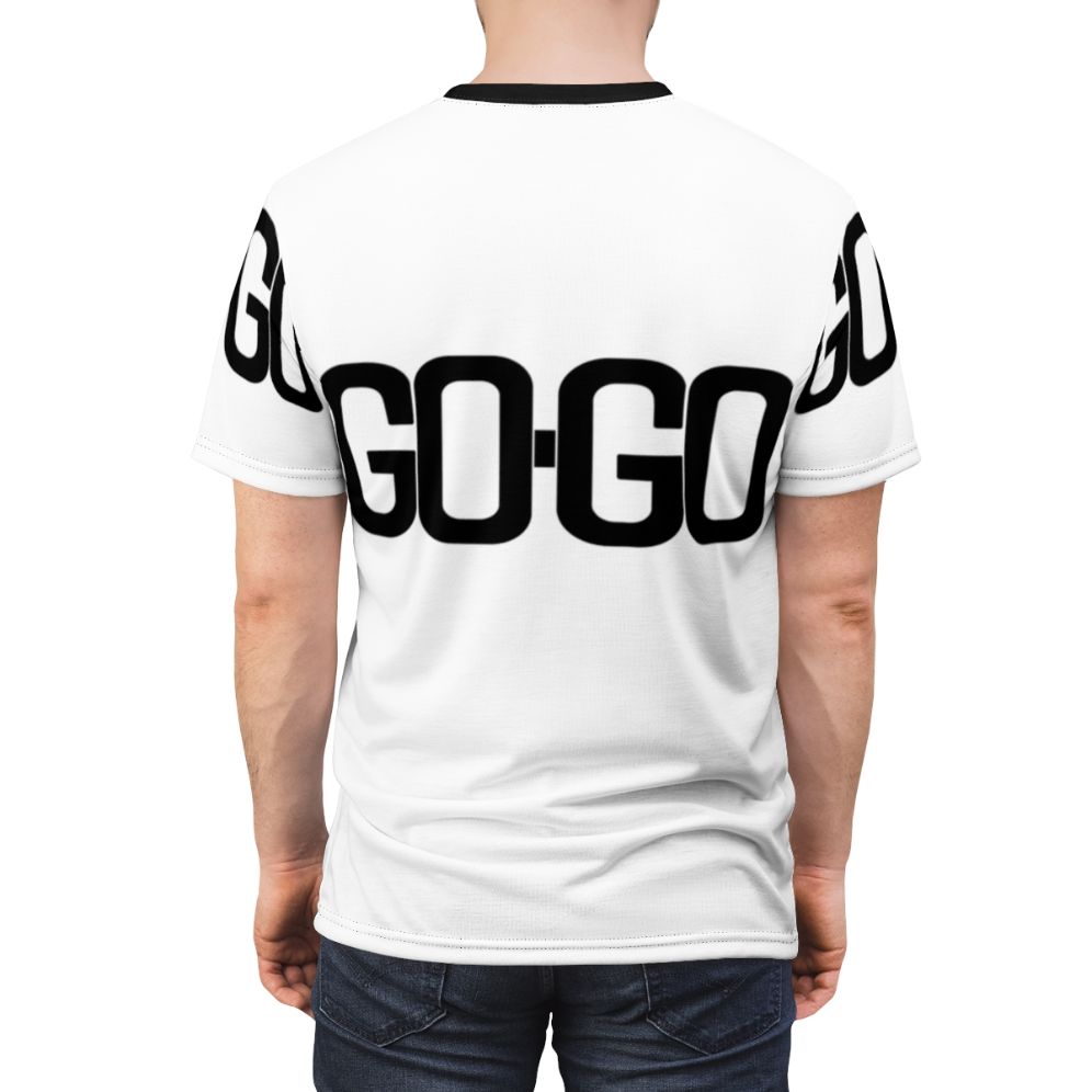 Retro 80s pop music t-shirt with 80s-inspired graphics - men back