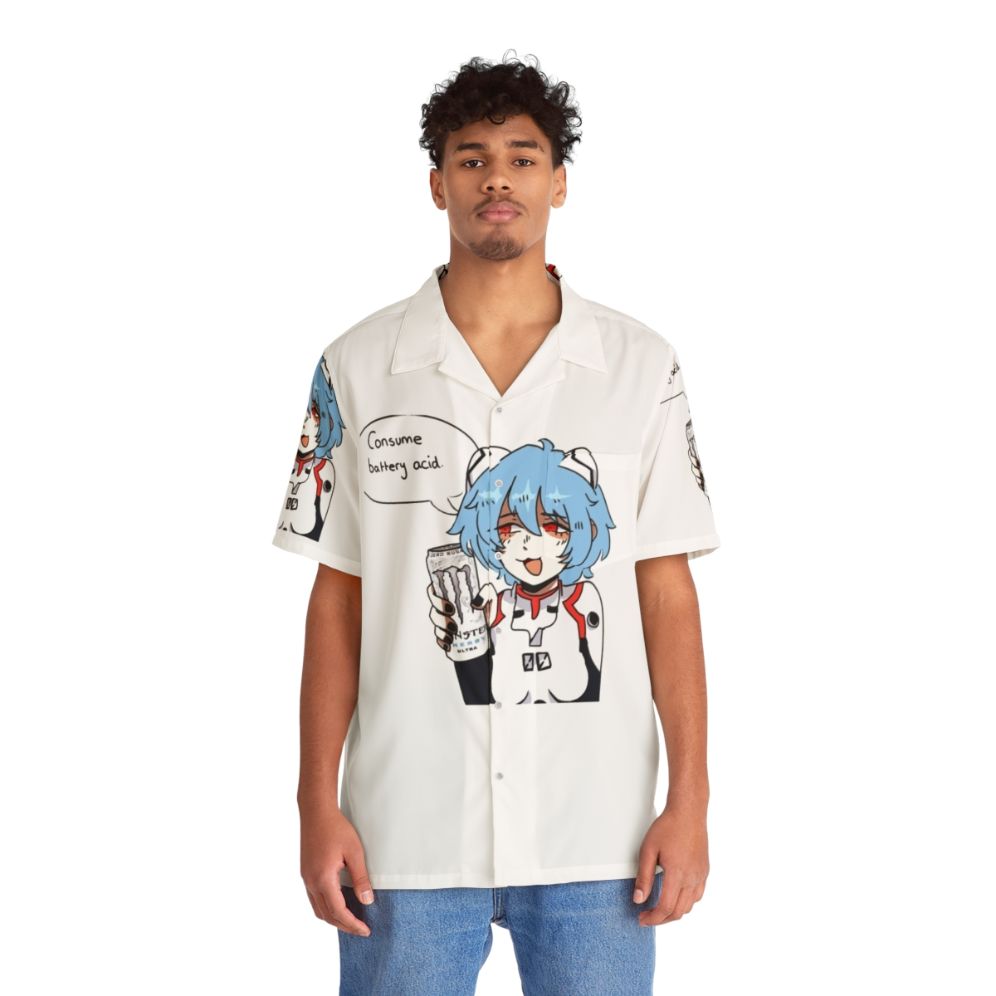 Rei Ayanami Monster Energy Hawaiian Shirt - People Front