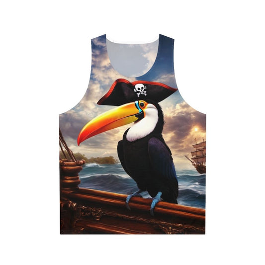 Pirate toucan unisex tank top