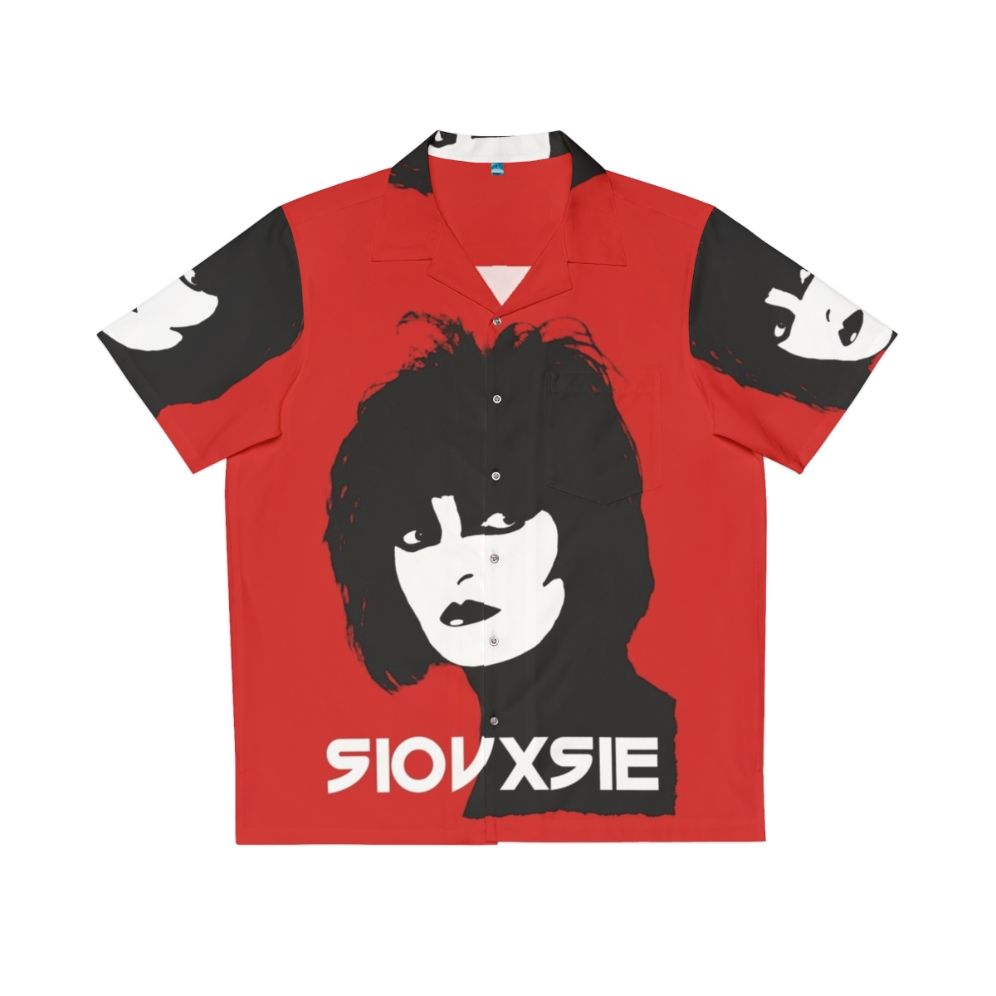 Gothic and Post Punk Hawaiian Shirt Featuring Siouxsie and the Banshees Inspired Design