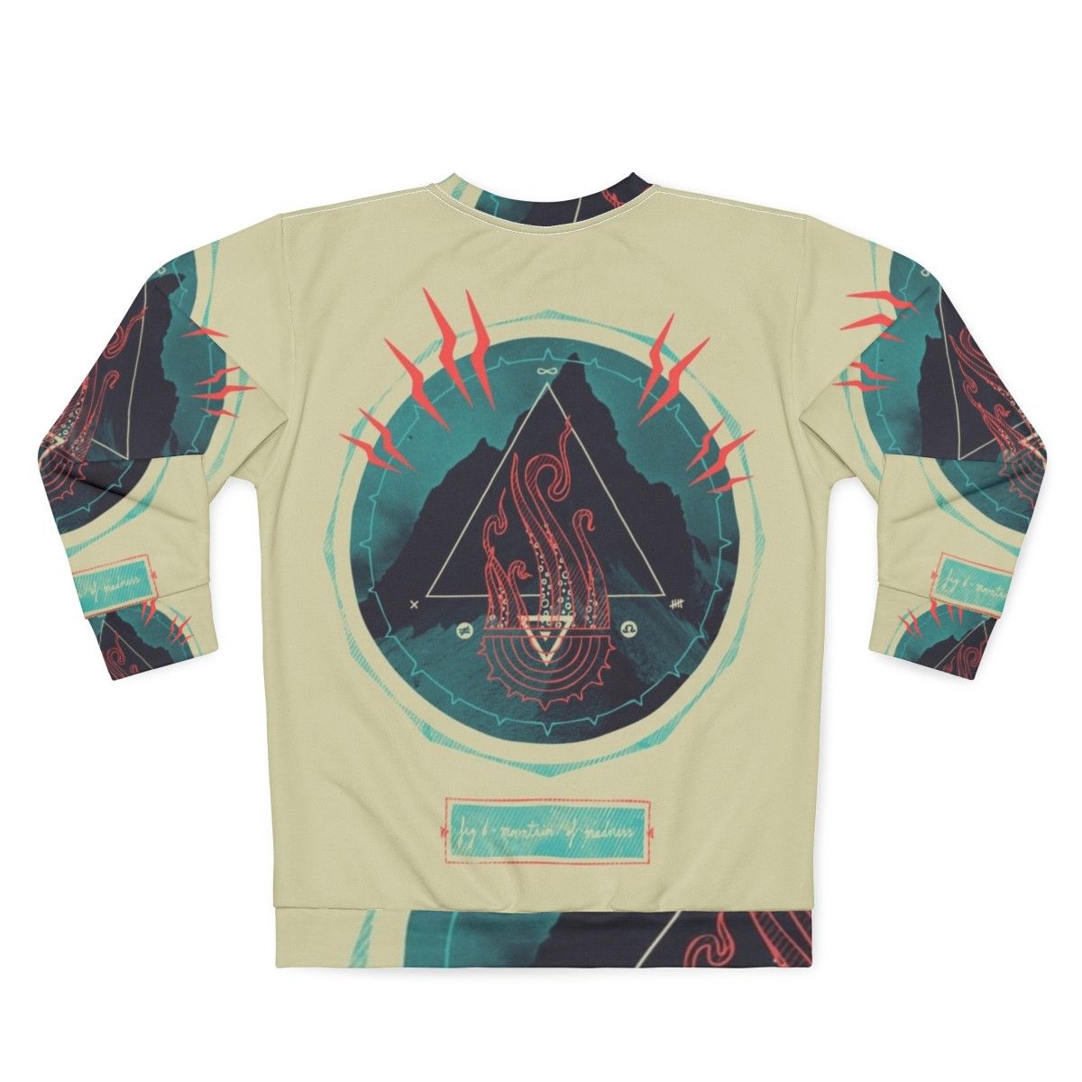 Lovecraft-inspired 'Mountain of Madness' abstract sweatshirt - Back