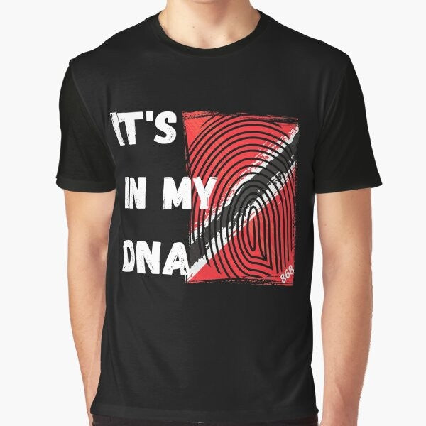 Trinidad and Tobago Caribbean Graphic T-Shirt with DNA Design