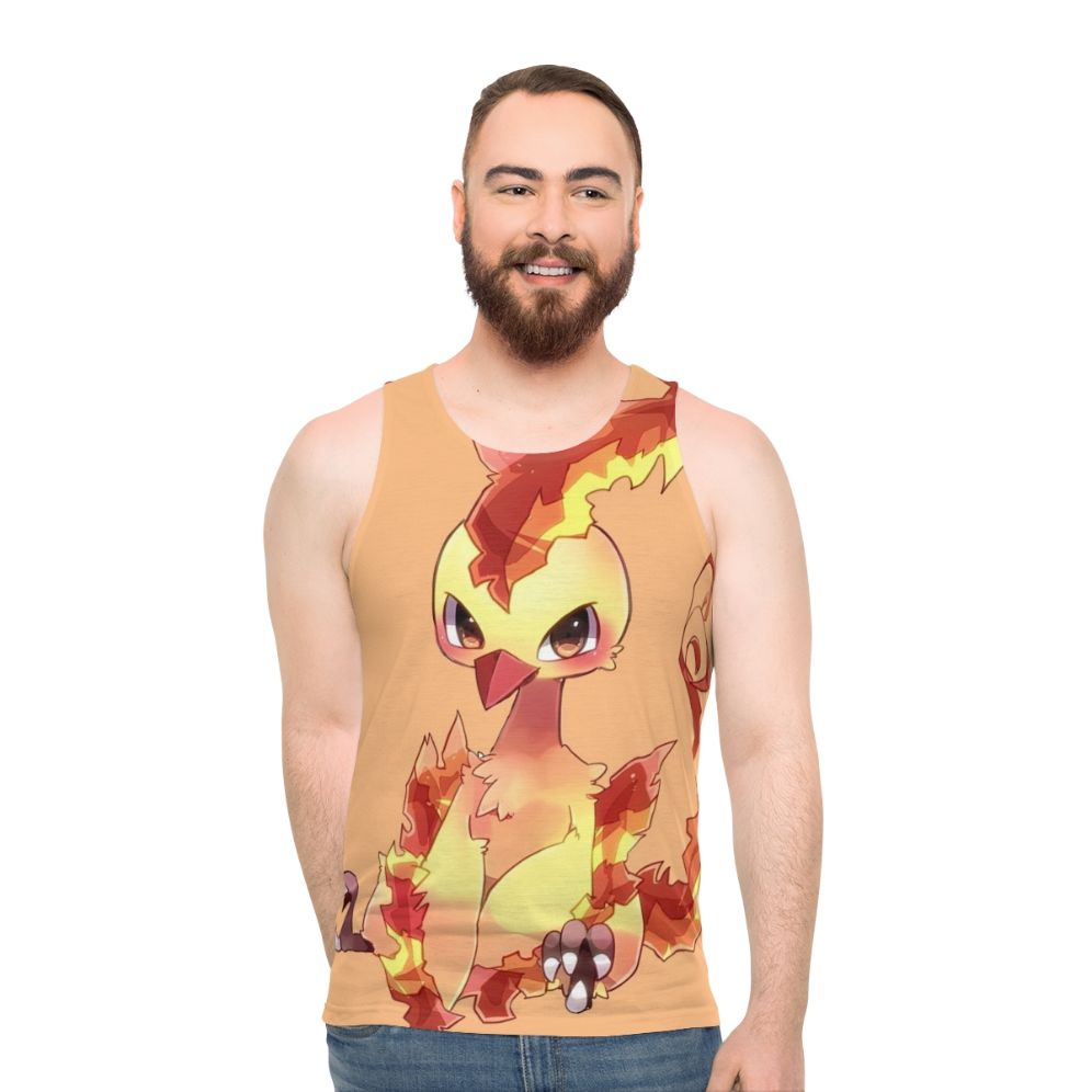 Unisex tank top featuring a cute phoenix, a legendary mythical creature - men