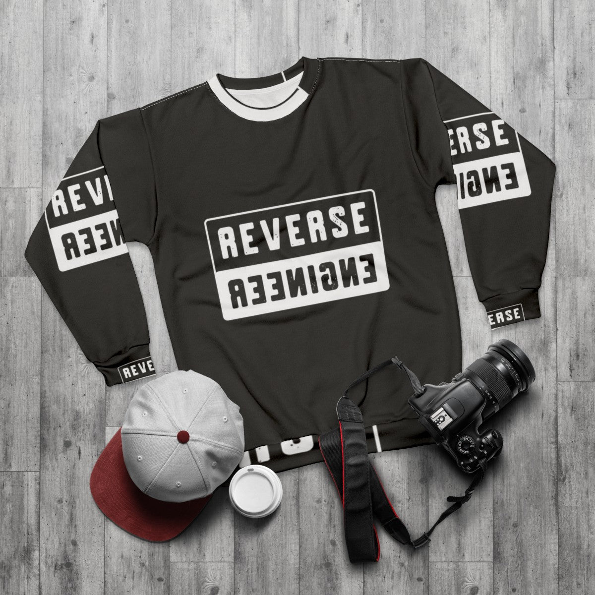 Reverse Engineer Sweatshirt 2 - Funny Engineering Humor - flat lay