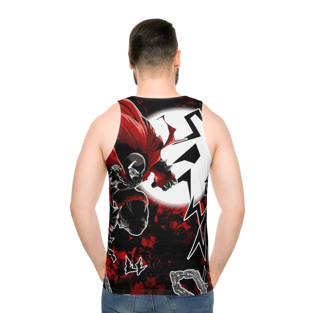 Spawn All Over Red Unisex Tank Top - men back