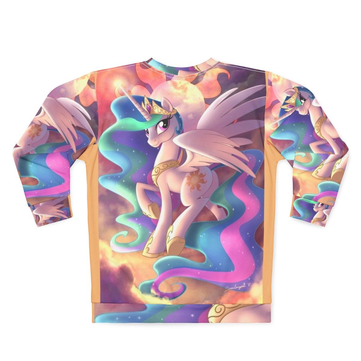 Deity of the Dawn Alicorn Celestial Sweatshirt - Back