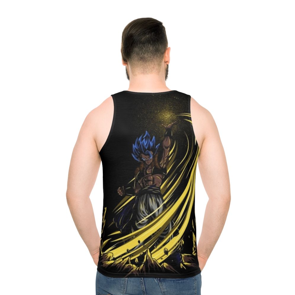 Dragonball Super Saiyan Blue Unisex Tank Top - men back