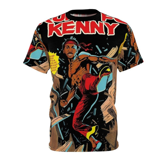 Kendrick Lamar inspired Kung Fu Kenny graphic design on a t-shirt