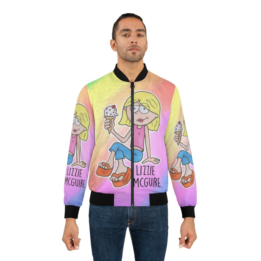 Lizzie McGuire inspired bomber jacket with cartoon characters and quotes - Lifestyle